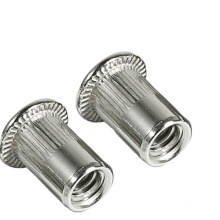 Hebei Chengyi supplier   zinc flat head knurled hollow  rivet nuts m8